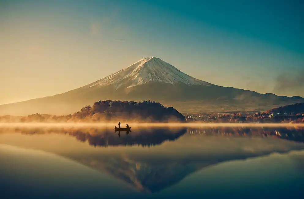 Neznámý: Mount Fuji u jezera Kawaguchiko