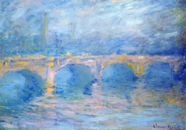 Monet, Claude: Most při západu slunce