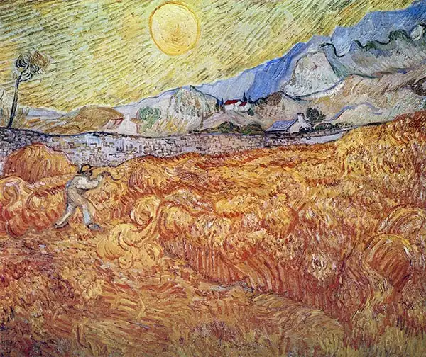 Gogh, Vincent van: Pole před nemocnicí sv. Pavla