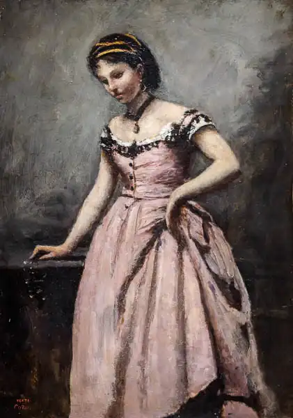 Corot, J. B. Camille: Dáma v růžovém