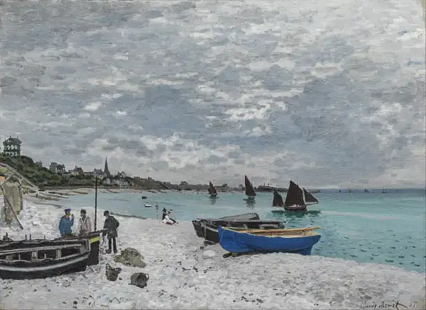 Monet, Claude: Pláž v Sainte-Adresse