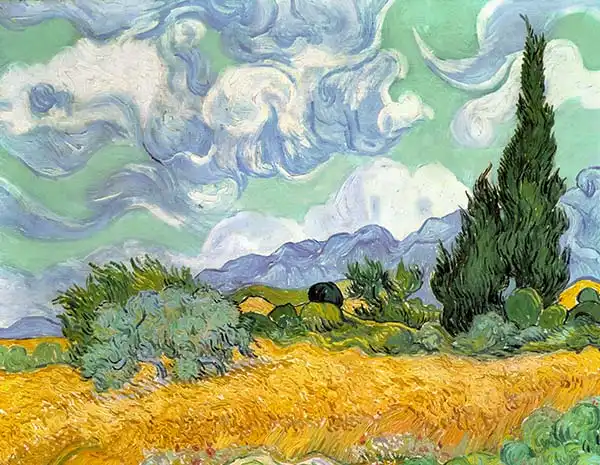 Gogh, Vincent van: Pole s cypřiši