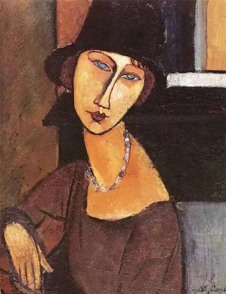 Modigliani, Amadeo: Jeanne Hebuterne v kloubouku