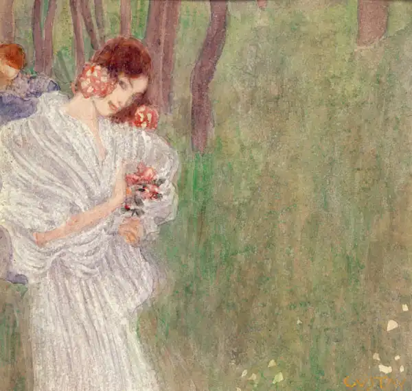 Klimt, Gustav: Dívka v bílém