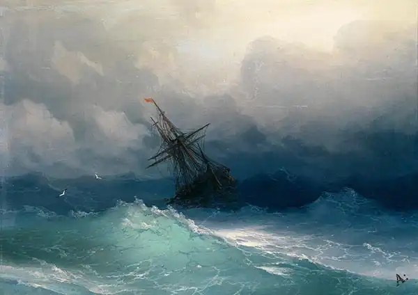 Aivazovsky, Ivan K.: Bouře na moři