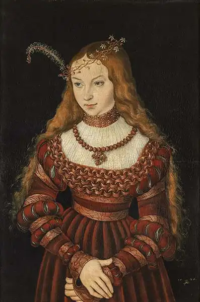 Cranach, Lucas: Zásnubní portrét Sybille Cleves