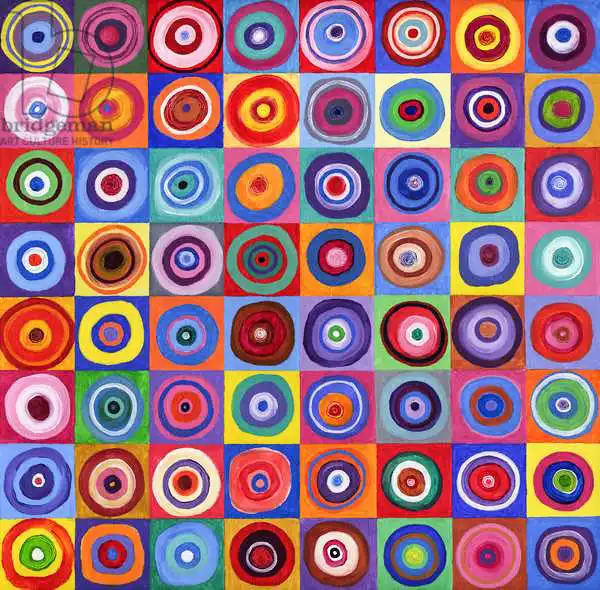 Newton, Davi: En círculo cuadrado 64 según Kandinsky