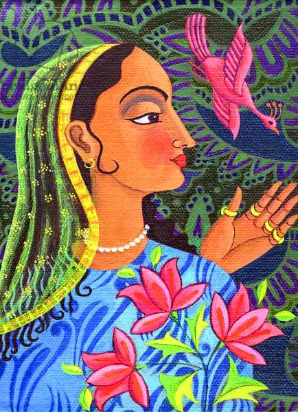 Tattersfield, Jan: Maharani with magenta bird