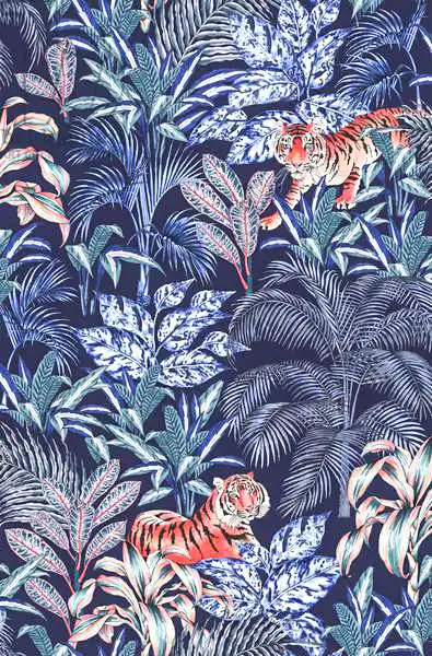 Colley, Jacquelin: Tigre de Sumatra, Azul