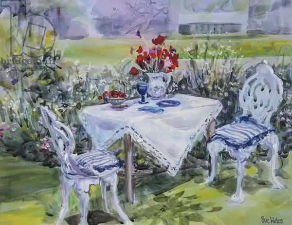 Wales, Su: Poppies and white cloth, 1997