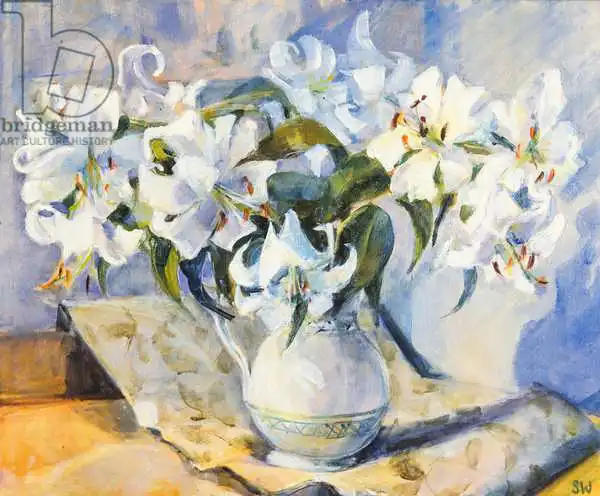 Wales, Su: Lilies in white jug
