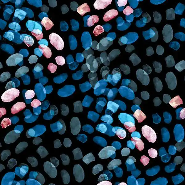 Worsley, Catherin: Abstract Blobs_Blue