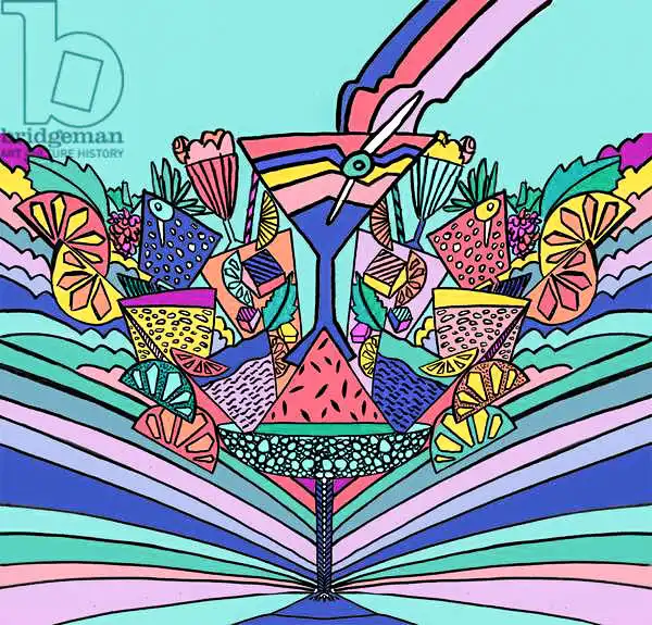 Elise, Ambe: South Side Fizz, pen and ink, digitally coloured