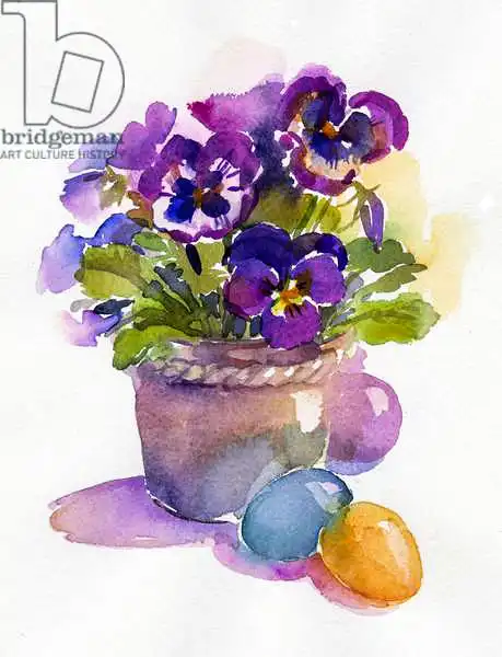 Keeling, Joh: Viole del pensiero con uova di Pasqua