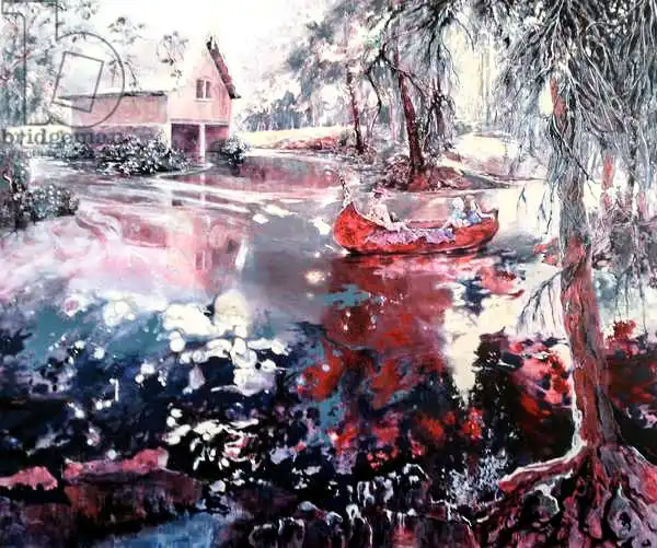 Smith, Mar: Elvaston boat house and lake