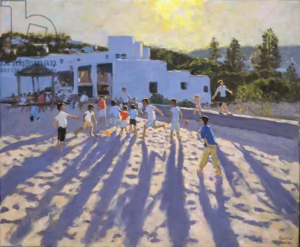 Macara, Andre: Late afternoon football,Ornos,Mykonos