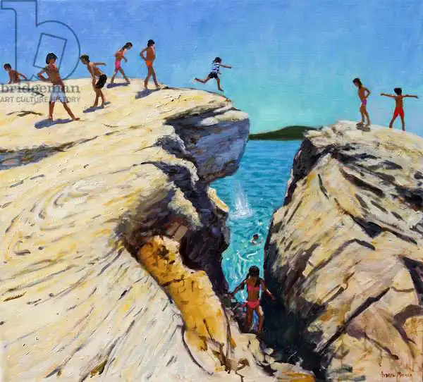 Macara, Andre: Jumping off the rocks,Plates,Skiathos