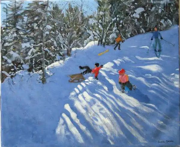 Macara, Andre: Falling off the Sledge, Morzine