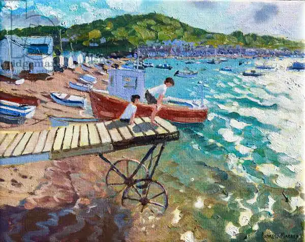 Macara, Andre: Two boys on the landing stage,Teignmouth,2015/16