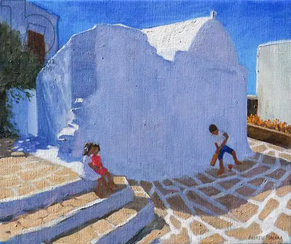 Macara, Andre: Cricket by the church wall,Mykonos
