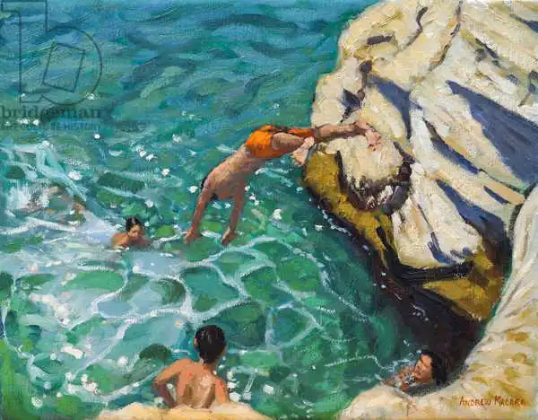 Macara, Andre: Diving and swimming,,Skiathos. 2016
