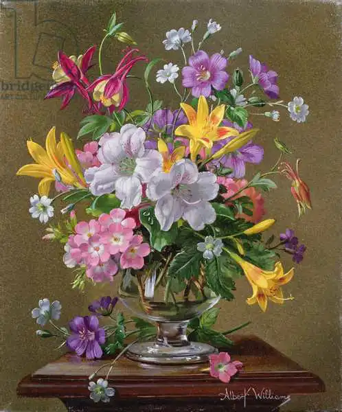 Williams, Albert: AW/214 Summer arrangement in a glass vase