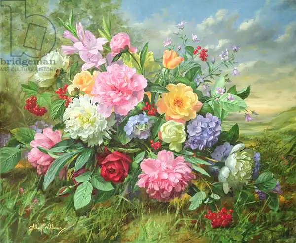 Williams, Albert: AB/18 Peonies and Hydrangea