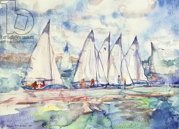 Booker, Brenda Brin: Blue Sailboats