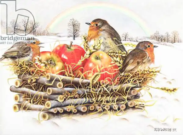 Watts, E.B.: Robins with Apples