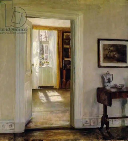Holsöe, Carl: Interior with Garden