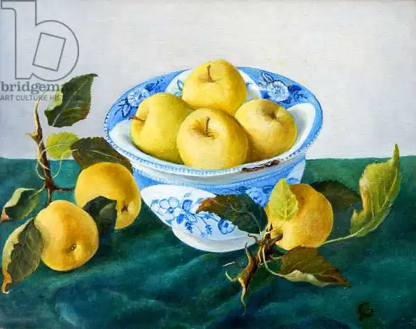 Angelini, Cristian: Apples in a Blue Bowl