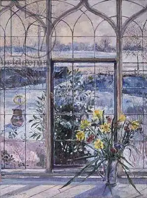Easton, Timoth: Narcisos y reloj de sol contra la nieve