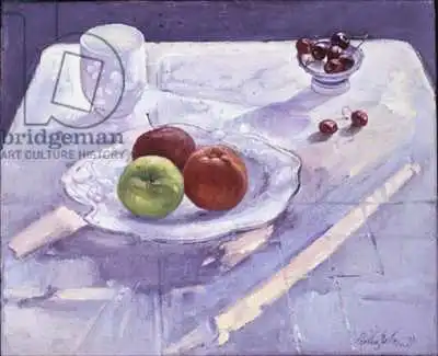 Easton, Timoth: Dish of Apples with Cherries