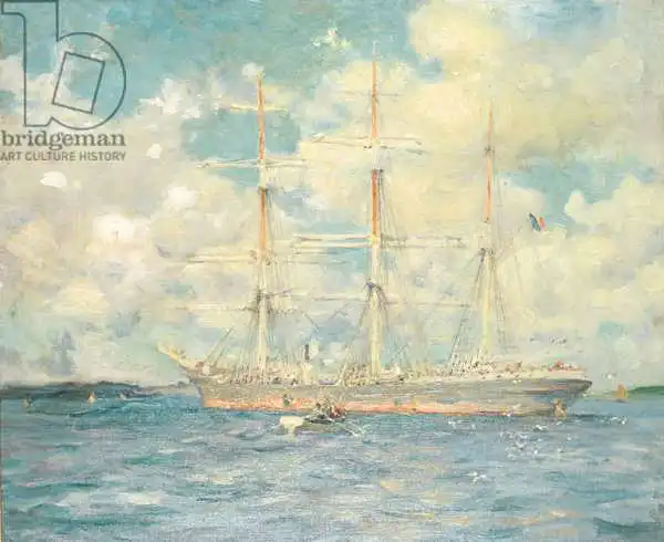 Tuke, Henry Scott: French Barque in Falmouth Bay