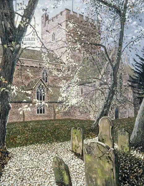 Parsons, Huw S.: Brecon Cathedral, Autumn Day