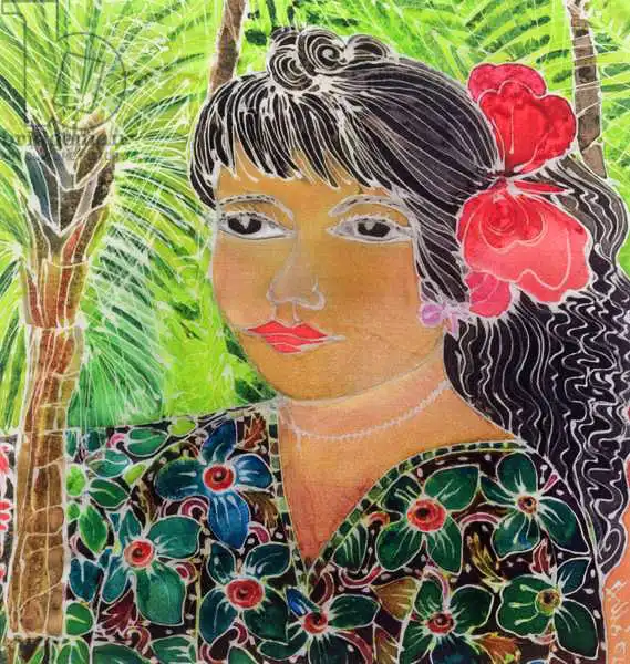 Simon, Hilar: Lady with Hibiscus