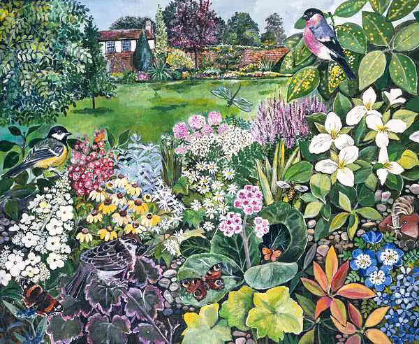 Jones, Hilary: Garden with Birds and Butterflies