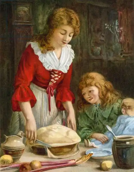 English school (20th century): Una lezione di cucina