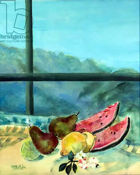 Leon, Marisa: Still Life with Watermelon