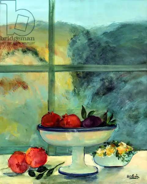 Leon, Marisa: Interior with Window and Bowl