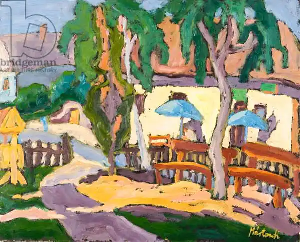 Martonfi-Benke, Mart: Fachada de la taberna