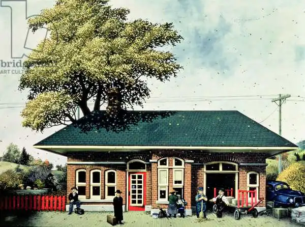 Poulin, Stephane: The Train Station, Autumn, from The Four Seasons in Quebec