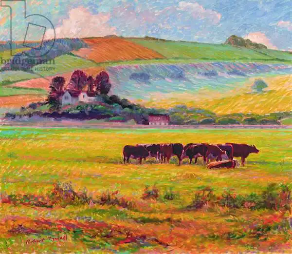 Tyndall, Robert: Evening Cattle, Cuckmere Valley, Sussex