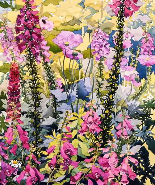 Ryland, Christophe: Garden with Foxgloves