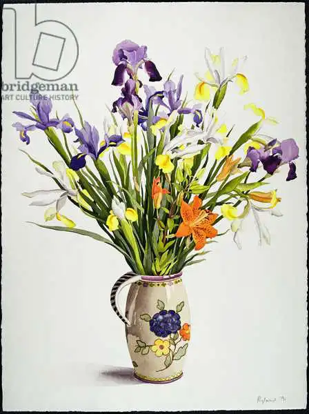 Ryland, Christophe: Irises and Lilies in a Dutch Jug