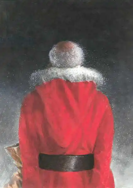 Seligman, Lincol: Hombre con bata roja (vista posterior), 2004