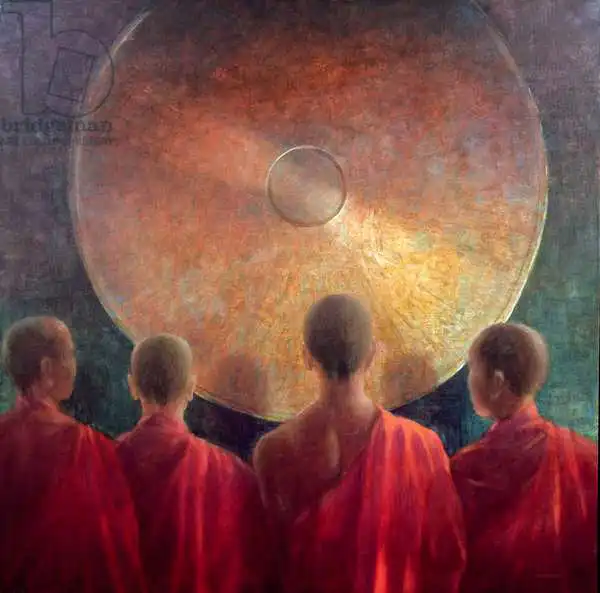 Seligman, Lincol: Young Monks with Gong