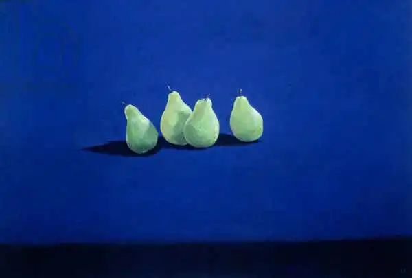Seligman, Lincol: Pears on a Blue Cloth