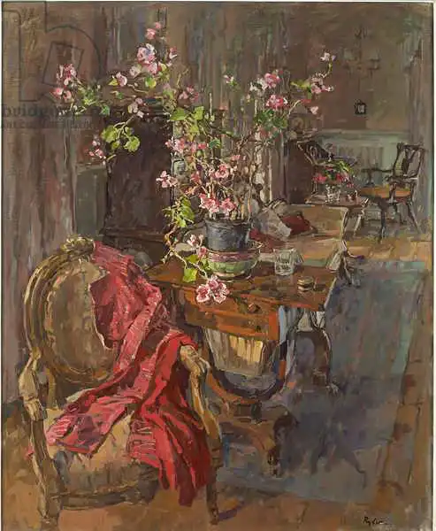 Ryder, Susa: Red Coat with Geranium
