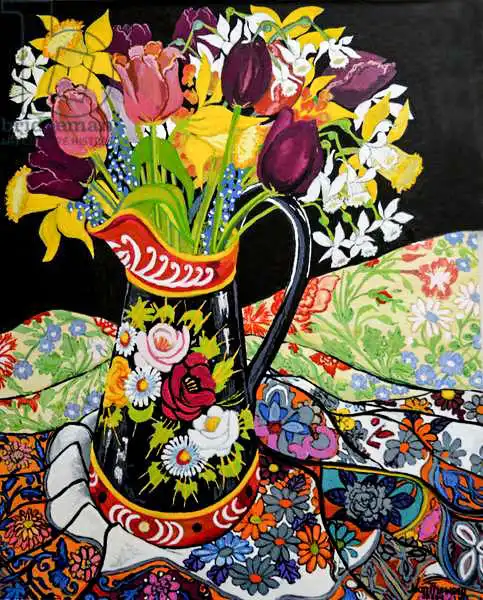 Thewsey, Joa: Brocca da barca sul canale, narcisi e tulipani, 2005